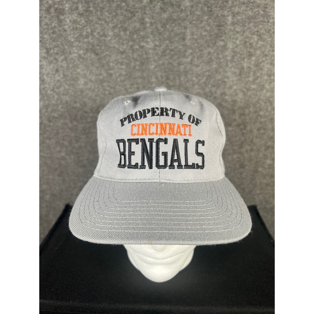 Vintage New Era Cincinnati Bengals Hat Grey Snapback NFL Pro Model Green Brim